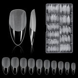 Tipi di unghie, 500 punte per unghie finte acriliche artificiali con scatola di immagazzinaggio per saloni di bellezza e nail art fai da te per la casa, 10 dimensioni