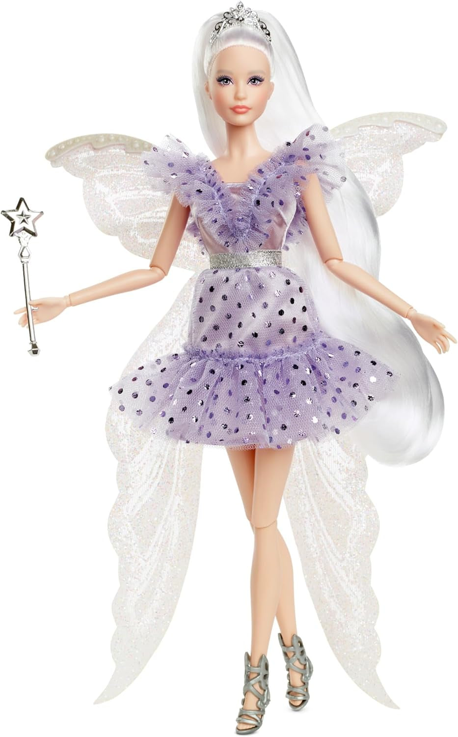 Barbie Signature Fatina dei denti, bambola da collezione con ali da fata, bacchetta magica e portamonete, regalo per bambini dai 6 anni in su, JCW43 Naty Shop Dolls