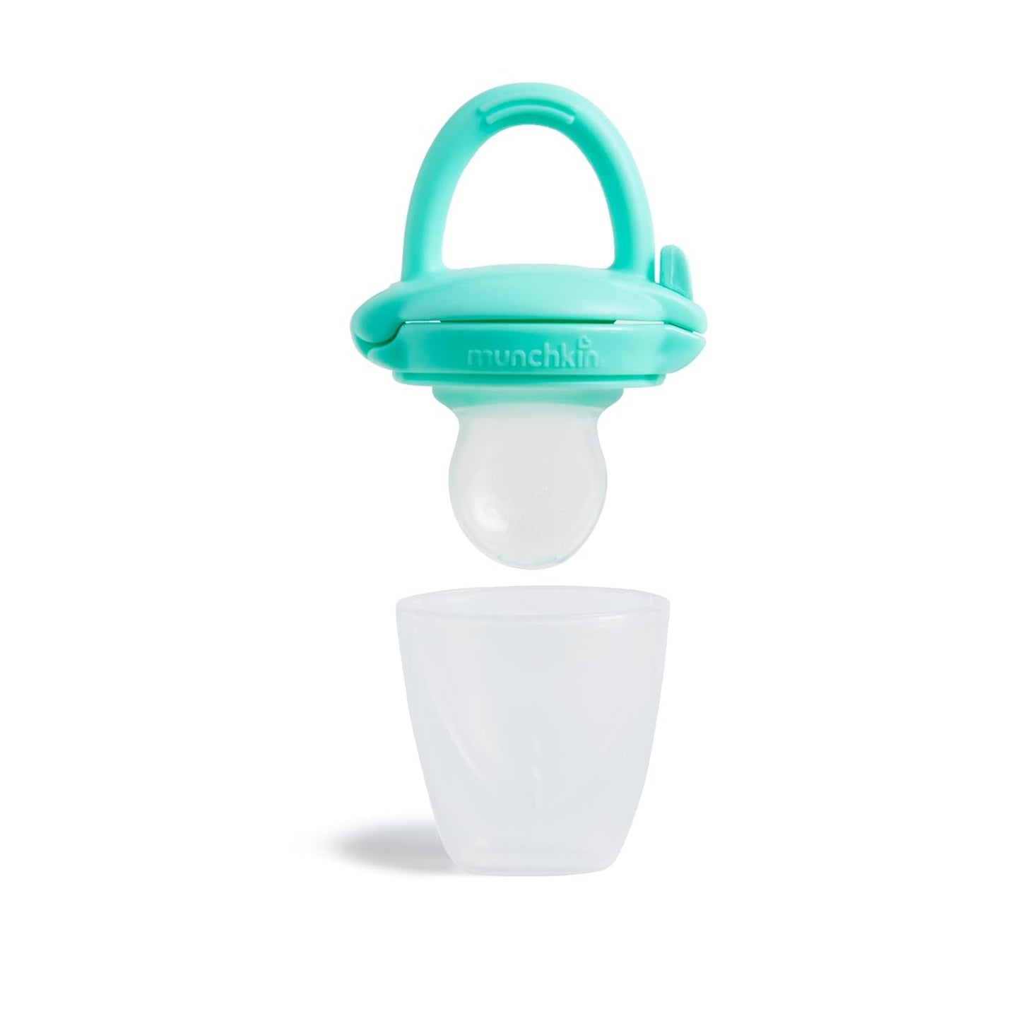 Dispenser di alimenti in silicone per bambini Munchkin | Ideale per i viaggi: sacchetti in silicone per alimenti surgelati | Distributore di cibo autoalimentato | Mangiatoia per lo svezzamento | Senza BPA | Da 4 mesi+ | Confezione da 2 | Blu e verde