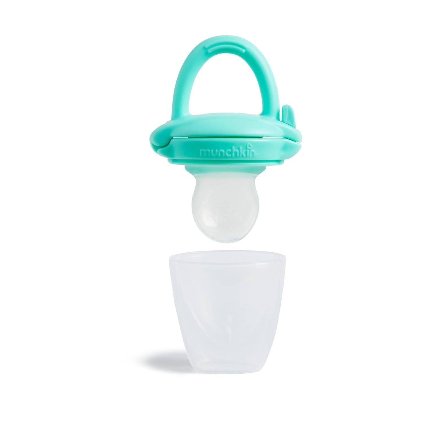 Dispenser di alimenti in silicone per bambini Munchkin | Ideale per i viaggi: sacchetti in silicone per alimenti surgelati | Distributore di cibo autoalimentato | Mangiatoia per lo svezzamento | Senza BPA | Da 4 mesi+ | Confezione da 2 | Blu e verde