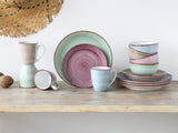 CreaTable, 22582, serie SAMBA, set di stoviglie da 16 pezzi per 4 persone, servizio combinato in porcellana, lavabile in lavastoviglie e adatto al microonde, produzione di qualità