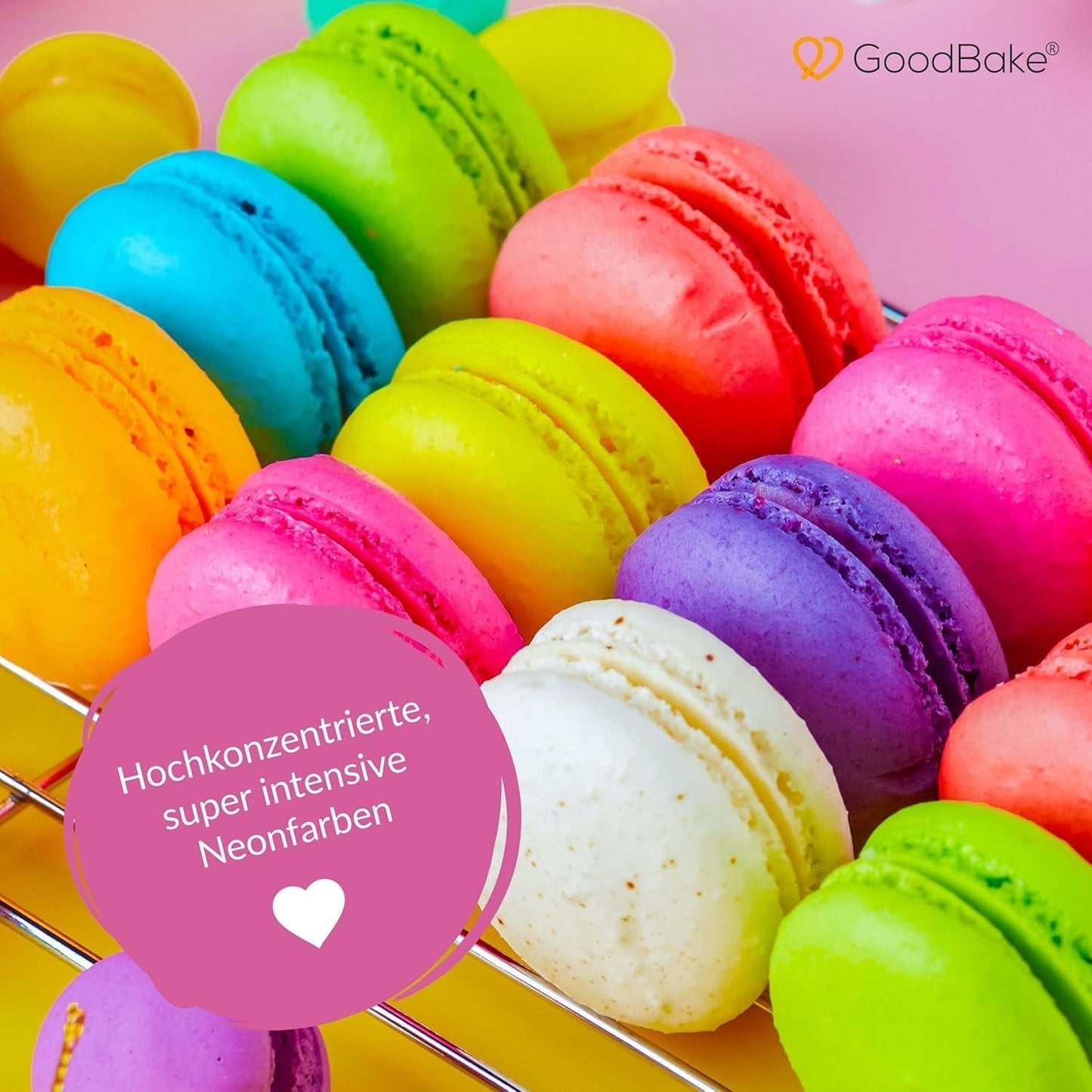 Goodbake Neonlebensmittelfarben 6 Farben Set – Intensive Lebensmittelfarbe – Lebensmittelfarbpaste – Zum Einfärben Von Torten, Fondant, Buttercreme Uvm. – Negozio Naty 100% vegano