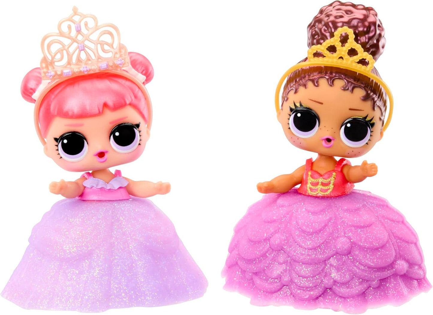 LOL Sorpresa! Princess Tots - Include 1 bambola, confezione corazzata, 2 colori per creare un abito da principessa, 8 bambole da collezionare