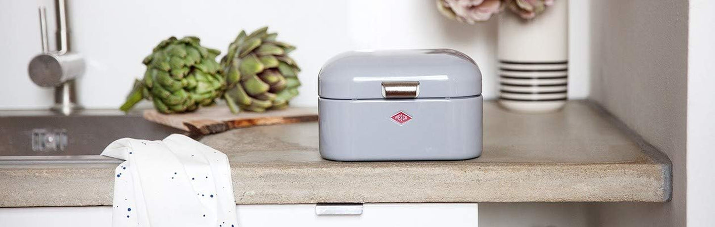 Wesco 235 001 Cestino per il pane Mini Grandy 17 x 18 x 12 cm (L/L/A) rosa, acciaio inossidabile Contenitori per alimenti Naty Shop