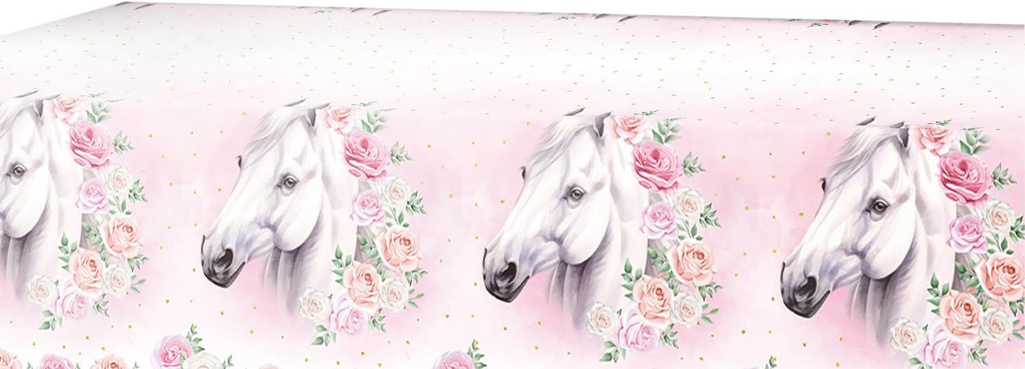 Set da 51 pezzi per feste, piatti di carta, tazze, tovaglioli, cavallo rosa, per bambini, ragazze, ragazzi, compleanno, decorazione da tavola con cavallo
