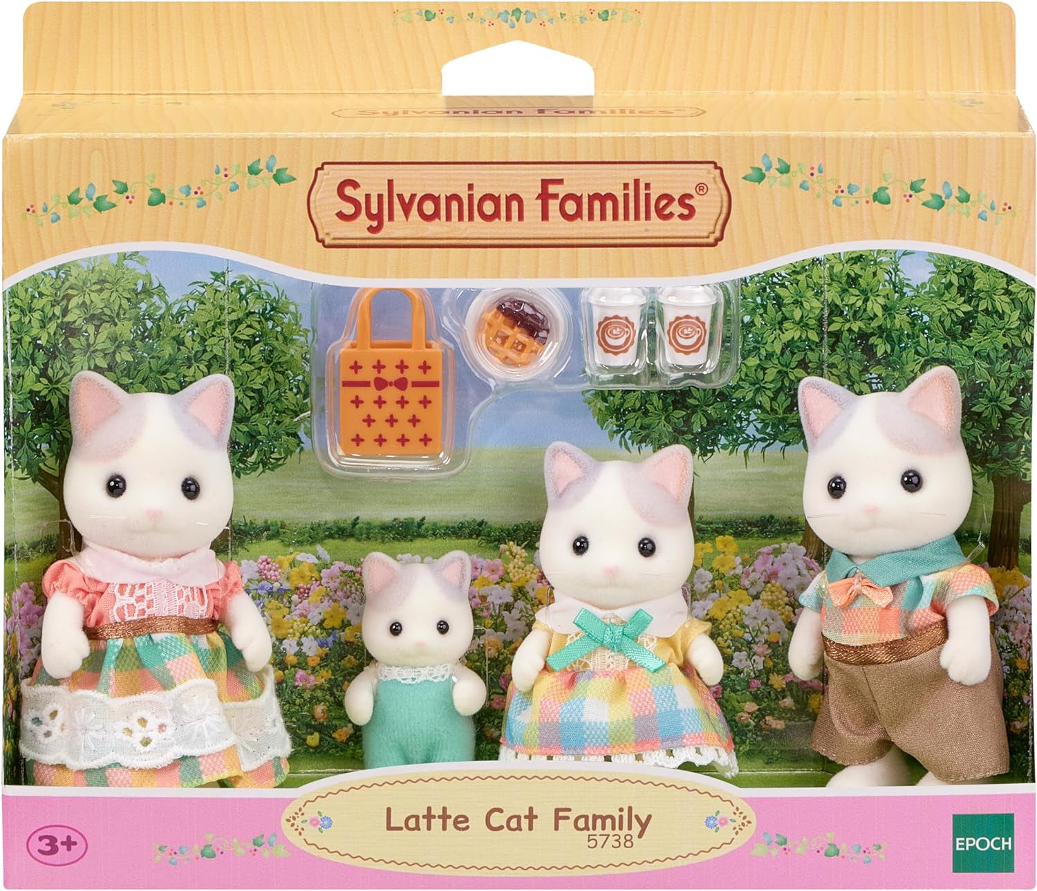 Sylvanian Families - 5738 Famiglia di gatti del latte - Figure di case delle bambole