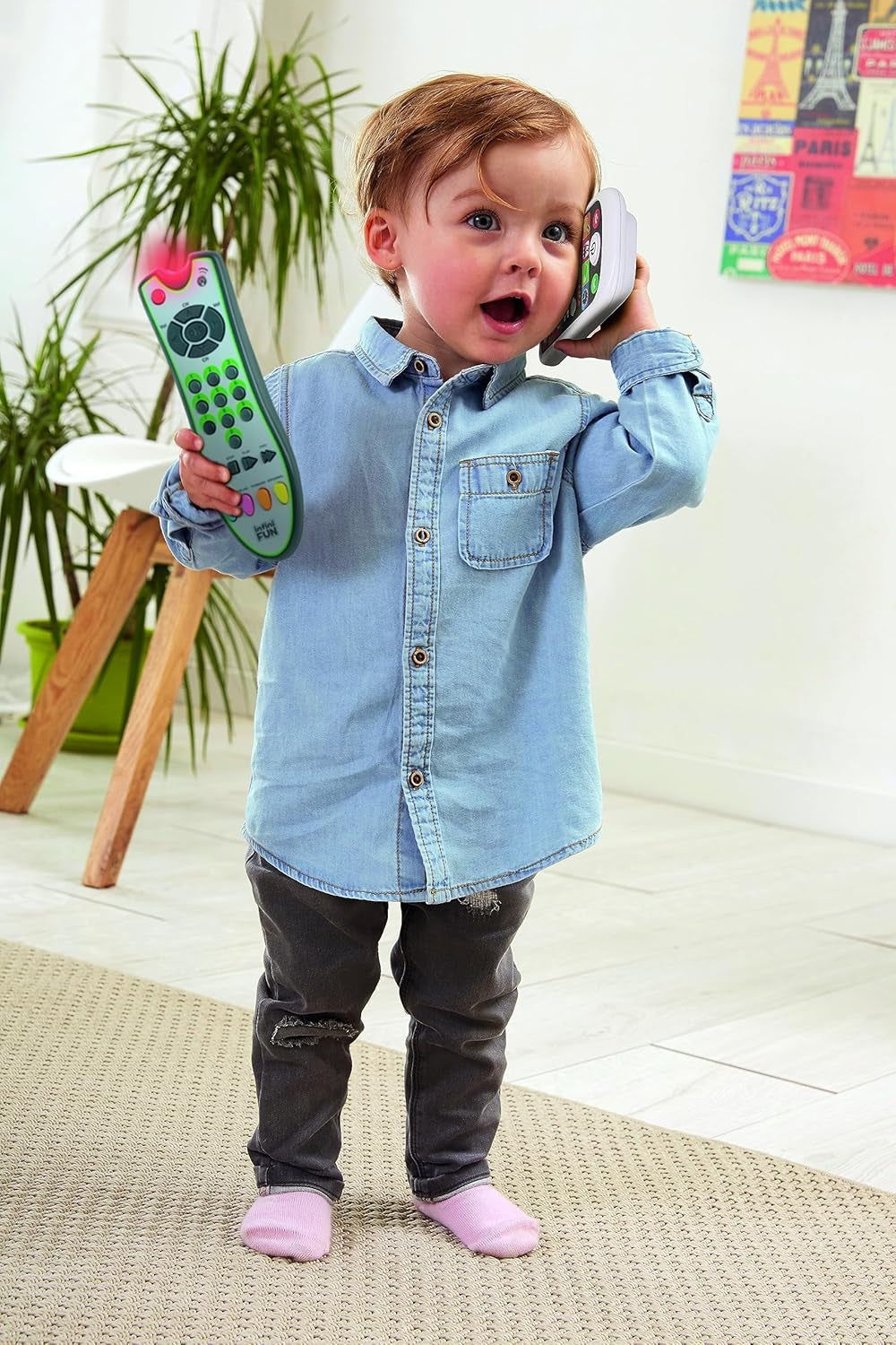 Telefono High-Tech My Duo + Telecomando - 1 telecomando trilingue francese/inglese/spagnolo e 1 telefono ultra realistico - Giocattolo didattico multiattività a partire da 12 anni Giocattoli Bebe Naty Shop