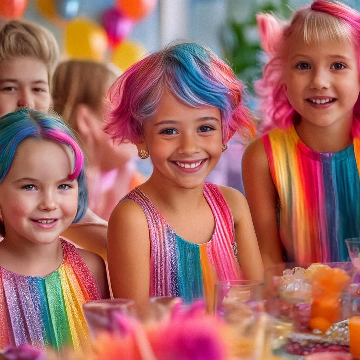 Set di 12 matite colorate per capelli (carrelli) vivaci - facili da usare - lavabili - tinture temporanee per capelli - anche per colori di capelli scuri - come regalo Halloween Carnevale Compleanno Natale Tinture per capelli Naty Shop