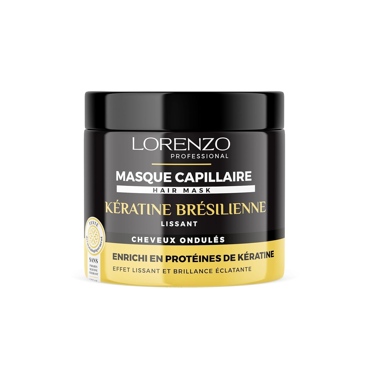Maschera per capelli all'aglio nero (capelli fragili) 500 ml Naty Shop Maschera per capelli brasiliana alla cheratina