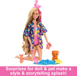 Set regalo BARBIE Pop Reveal Rise & Surprise - 15+ sorprese tra cui 1 bambola Barbie, accessori da spiaggia per un divertimento giocoso e fruttato per bambini dai 3 anni in su, HRK57