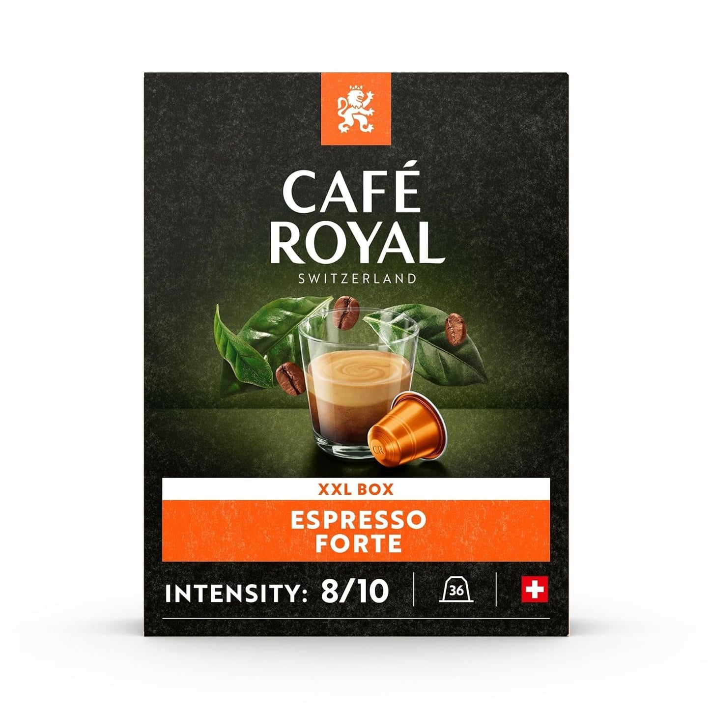 Espresso Forte 36 capsule per macchina da caffè Nespresso - Intensità 8/10 - Capsule per caffè zertifiziate UTZ in alluminio (confezione con 3)