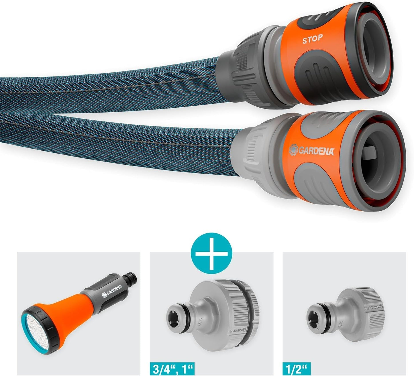 Gardena Liano Xtreme 1/2 pollice 10 m Set: tubo da giardino in tessuto estremamente robusto per rubinetti interni con tubo interno in PVC leggero e resistente alle intemperie (18460-20)