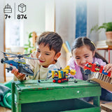 Set combinato LEGO City con elicottero, auto dei leoni e sottomarino e 3 minifigure - Veicoli giocattolo costruibili per ragazzi e ragazze a partire da 7 anni - Regalo di compleanno e vacanze 60462 Set di costruzione Besuche den LEGO-Store