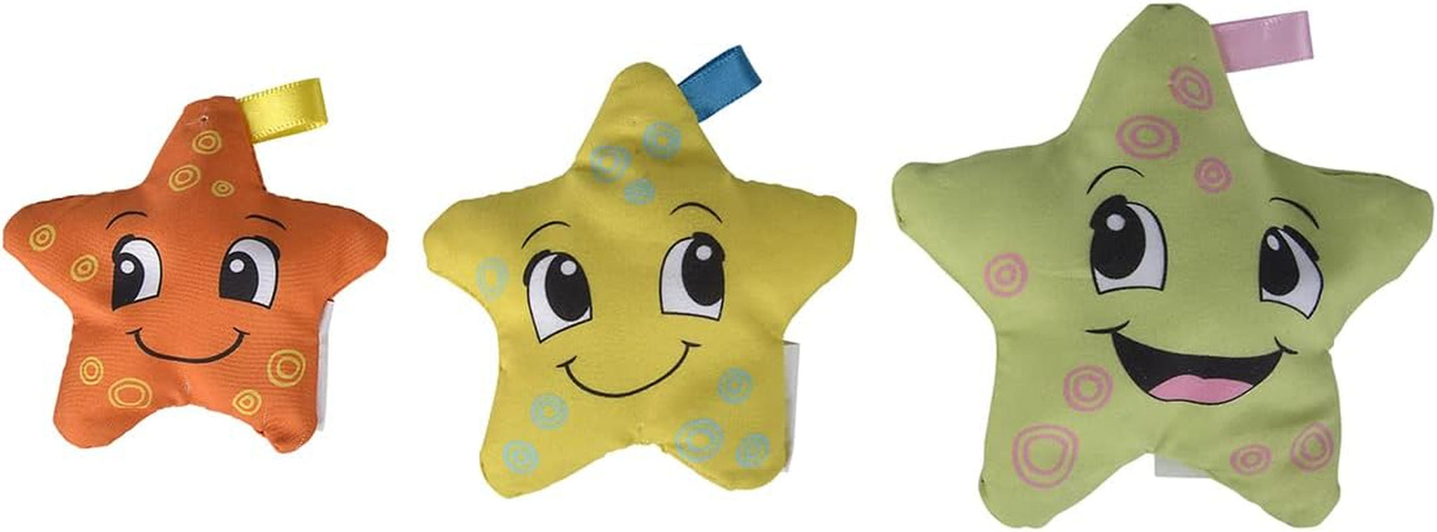 Simba 104010071 - ABC morbida stella marina, giocattolo per bambini, stelle in tessuto riempite di polistirolo, 3 pezzi, a partire da 6 mesi Giocattoli Bebe Naty Shop