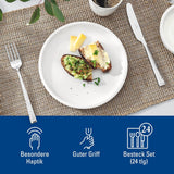 Villeroy & Boch Servizio posate Blacksmith per un massimo di 6 persone, 24 pezzi, acciaio inossidabile