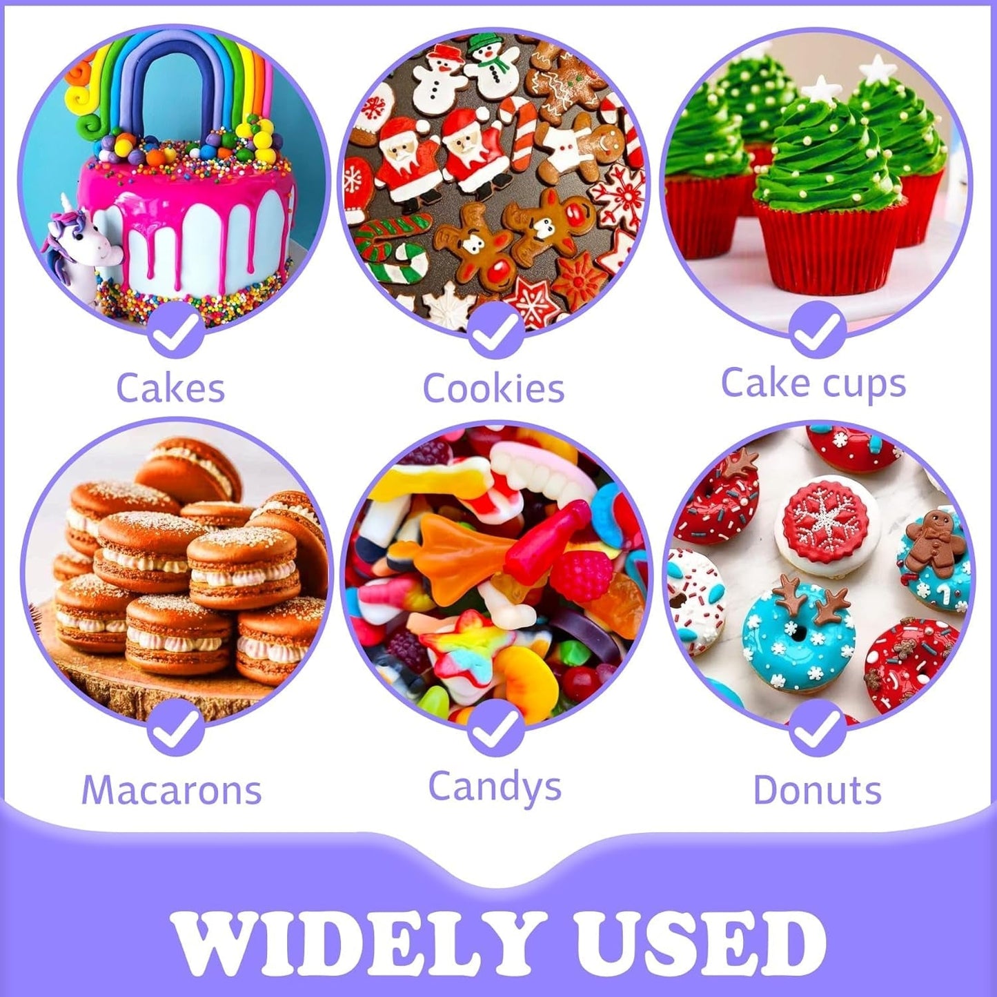 Colorante alimentare liposolubile - Colorante alimentare a base di olio nei colori dell'arcobaleno per cioccolato, dolci, torte, dolci - Colorante alimentare concentrato per decorare torte, crema al burro, fondente - 12 g ciascuno
