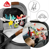 Fehn catena per giostrina Panda Baby Mobile - catena per giostrina con simpatici personaggi - giocattolo flessibile da appendere - giocattolo per passeggino per neonati e bambini da 0+ mesi Baby Toys Naty Shop