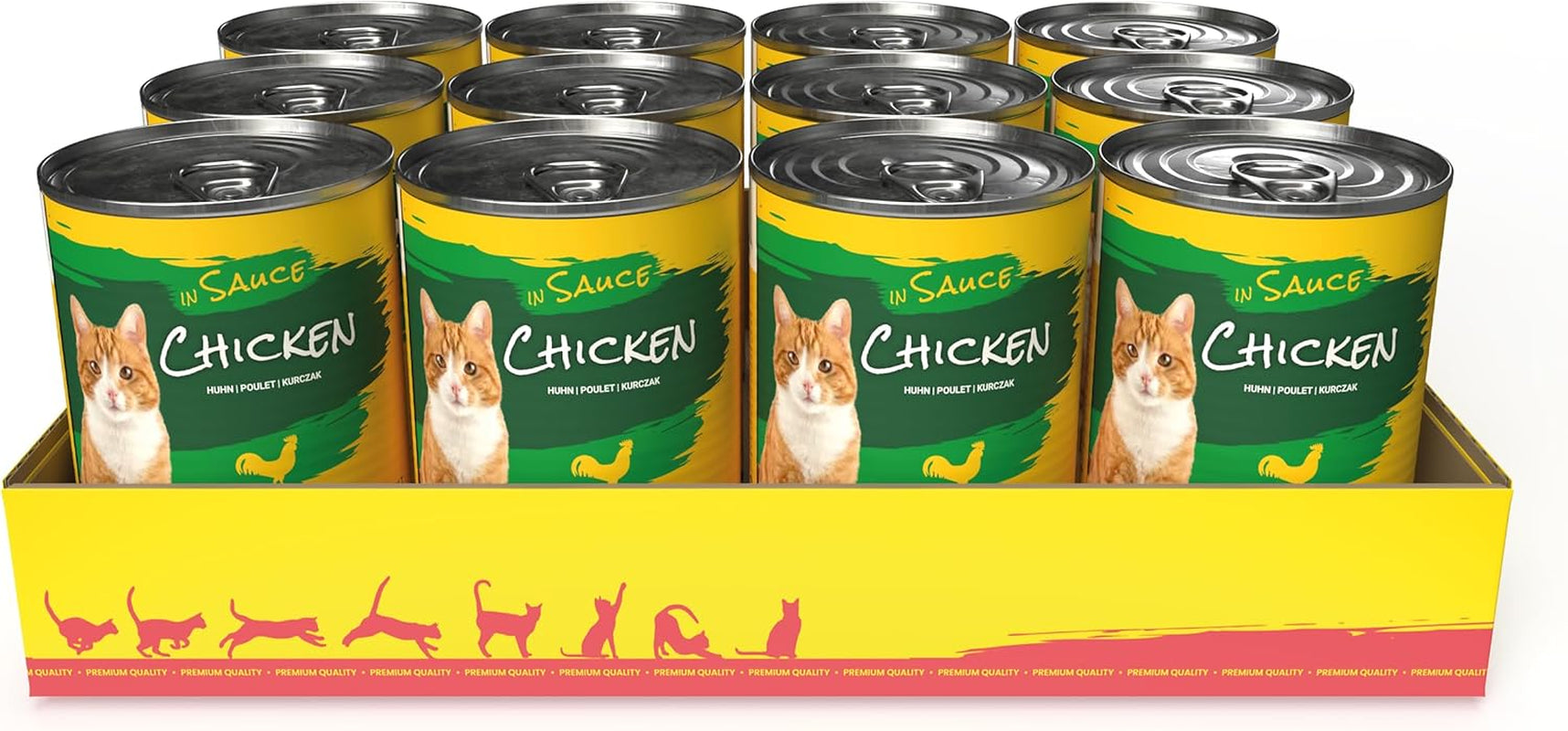 JosiCat Pollo in Salsa (12 x 415 g) | Adulto | Cibo umido premium per gatti adulti | Pollo in salsa | Vitamina D3 ed E | Realizzato da JOSERA | Cibo umido per gatti | Alimento completo | Confezione da 12