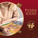 Trefl Premium plus Quality - Puzzle Tea Time: Case Stoney Lane - 1000 pezzi, Serie di immagini dipinte nostalgiche, Abbinamento ideale dei pezzi, Per adulti e bambini dai 12 anni Puzzle Naty Shop