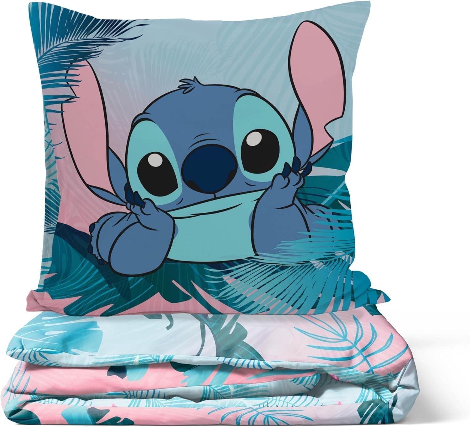 Set biancheria da letto per bambini Biancheria da letto floreale Lilo e Stitch - bambini Naty Shop