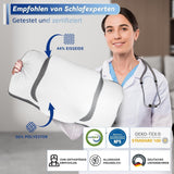 Cuscino Ortopedico, Cuscino Collo ergonomico, Cuscino Testa, Cuscino Memory Foam Originale per Fianchi, Supporto Schiena e Stomaco, Cuscino Supporto Collo per Uomo, Donna (67,3 X 38,2 X 13,8/3 Cm) Cuscini Ortopedici Cervicali Naty Shop