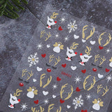 Adesivi per unghie con fiocchi di neve cartoni animati, Adesivi per unghie di Natale, Autoadesivi, Disegni per unghie di Natale, Nail art, Cervo, Fiocchi di neve, Adesivi per unghie di Natale, Accessori per unghie invernali