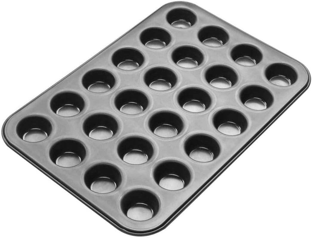 Zenker 6541 Nero Metallizzato 24Er Mini-Muffinform – Antihaftbeschichte Für Perfekte Mini-Muffins, Ø 4.5 Cm, ​​​​Made in Germany Stampi e teglie da forno Naty Shop