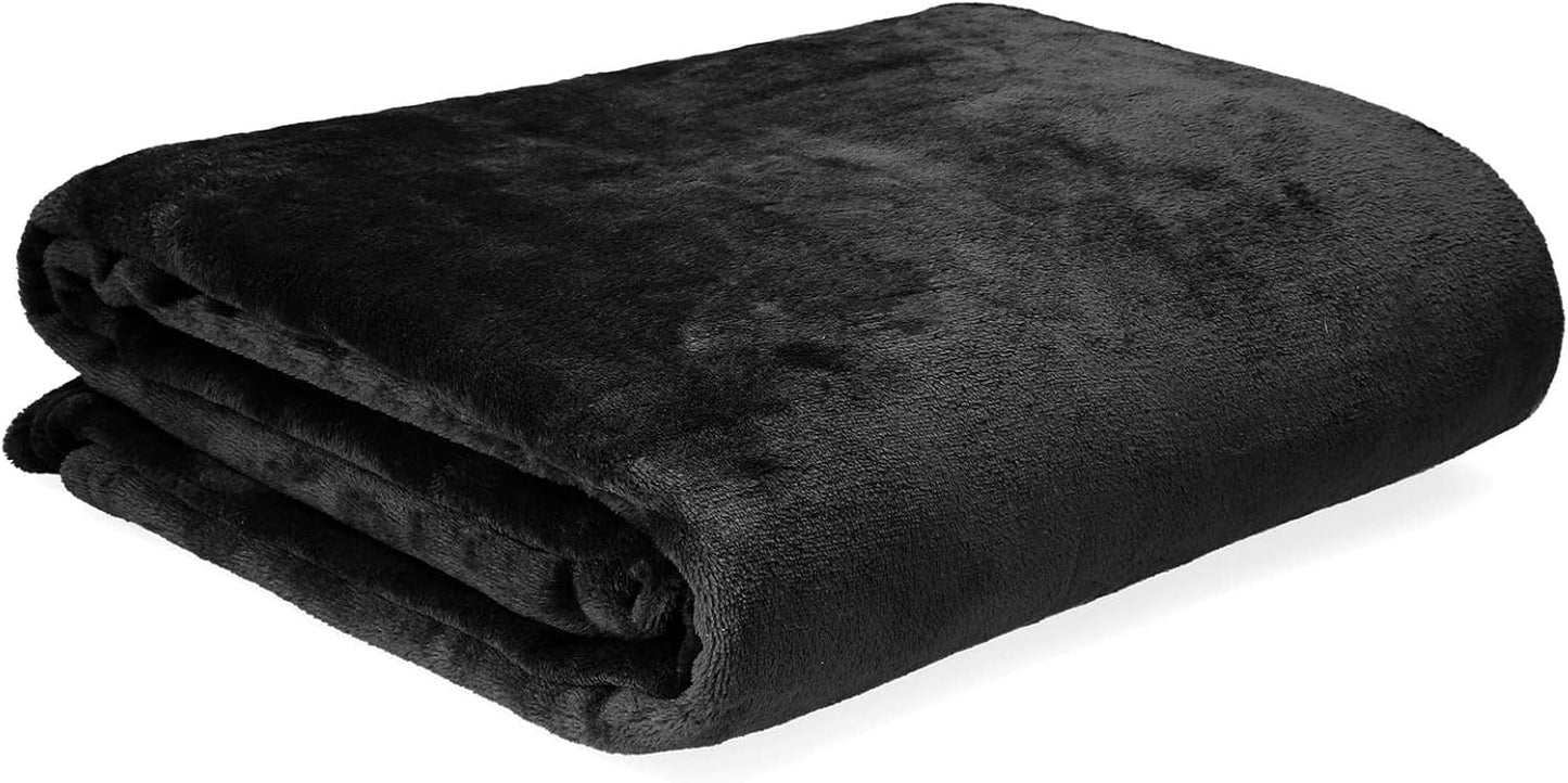 HOMLA Soffice e calda coperta in pile rosso - per divano e letto Comoda coperta Coperta per divano Coperta per soggiorno - di facile manutenzione 150 X 200 cm Letti e coperte rosa Besuche den HOMLA-Store Poliestere nero rosso 150X200 cm