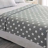 DREAMSCENE comoda coperta soffice coperta in pile - coperta da soggiorno calda invernale morbida, coperta per divano, coperta per divano, morbida coperta per bambini, soggiorno e morbide coperte 120X150Cm, coperta per divano stelle grigie Letti e coperte Besuche den DREAMSCENE-Store