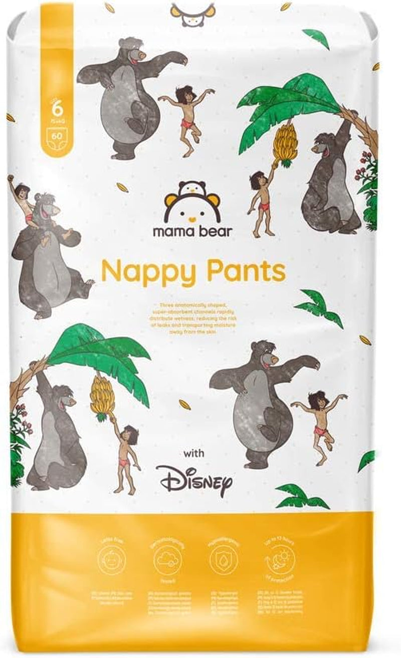 Marchio Amazon: Mama Bear Disney Taglia 6 (15+ kg) - Confezione mensile, Bianco, 120 pezzi (2 confezioni da 60)
