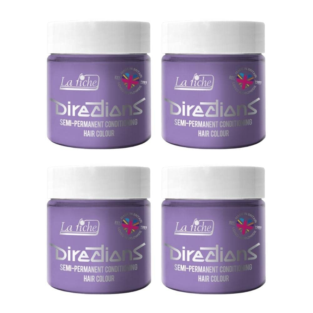 Indicazioni colorazione semipermanente per capelli scatola da 100 ml confezione da 4 (Pillarbox Red) Tintura per capelli Naty Shop Lilla 400 Ml (1 confezione)