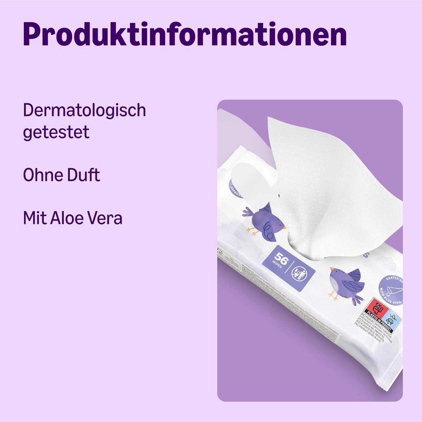 di Amazon Sensitive Baby Tücher, Unparfümiert, 1008 Feuchttücher, 18er-Packung á 56 Stück (Zuvor eine Marke von Mama Bear, gleiches Produkt)