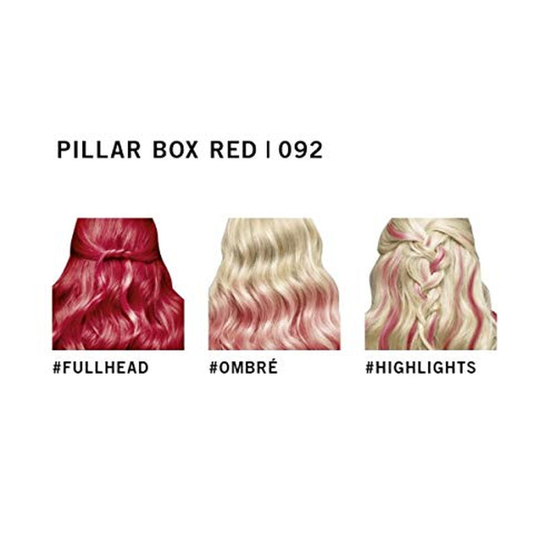 Tintura per capelli Live ultra brillante o rosso pastello, 3 pezzi, colore semipermanente che dura fino a 15 lavaggi - 092 Pillar Box Red Naty Shop Tinture per capelli