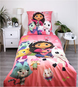 Biancheria da letto per bambini, film e cartoni animati, reversibile, biancheria da letto in cotone - bambini Naty Shop Gabby'S Dollhouse