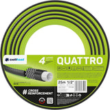 Tubo da giardino Cellfast QUATTRO Tubo flessibile da giardino durevole e leggero a 4 strati resistente ai raggi UV con treccia incrociata 20 Bar 3/4" 15 m 10-074