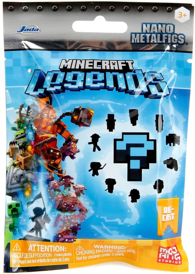 Jada Toys - Minecraft Blind Pack Nanofigs, Wave 2, Minecraft Legends Nano Metal Figura da collezione, Vari modelli, 4 cm, Età 3+, Action figure nere Naty Shop