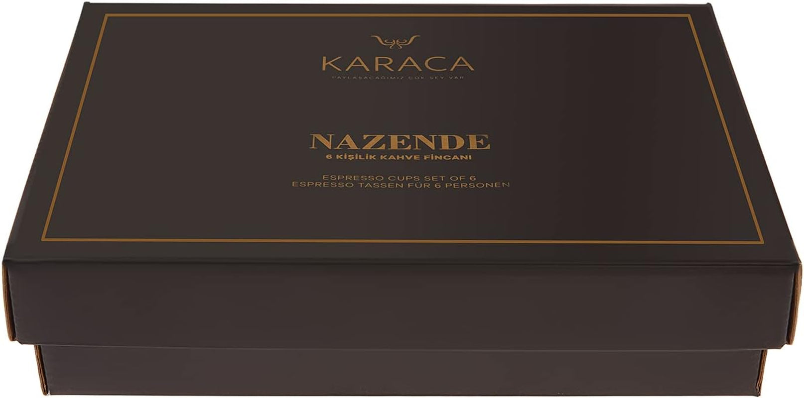 KARACA Set di tazze da caffè in porcellana Nazende - Tazze da caffè turche con piattini da 80 ml, Servizio da caffè moderno da 12 pezzi con 6 tazze da caffè e 6 piattini, Tazze da moka - Bianco