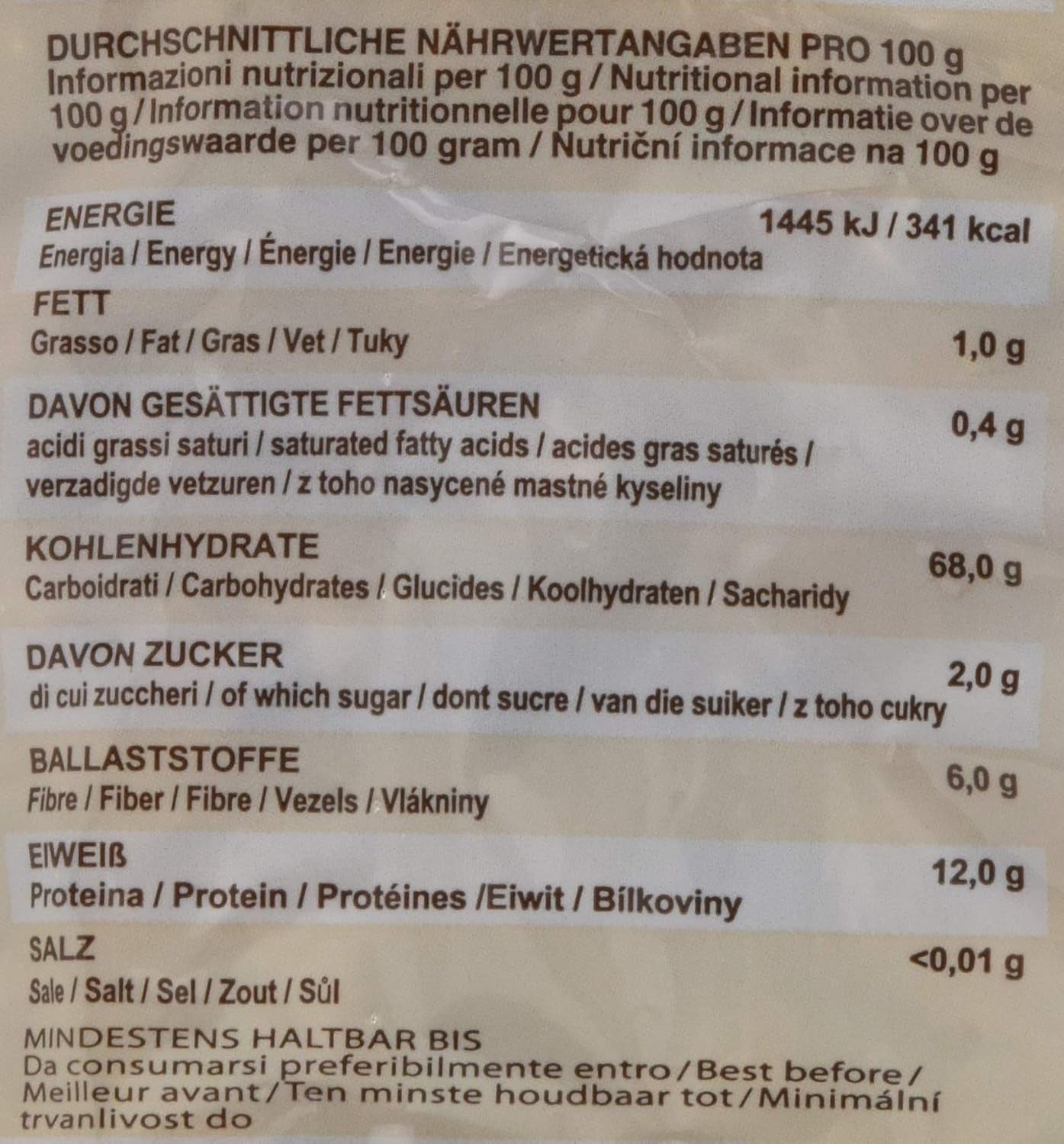 Spirali di pasta integrale, conf. da 10 (10 x 500 g)