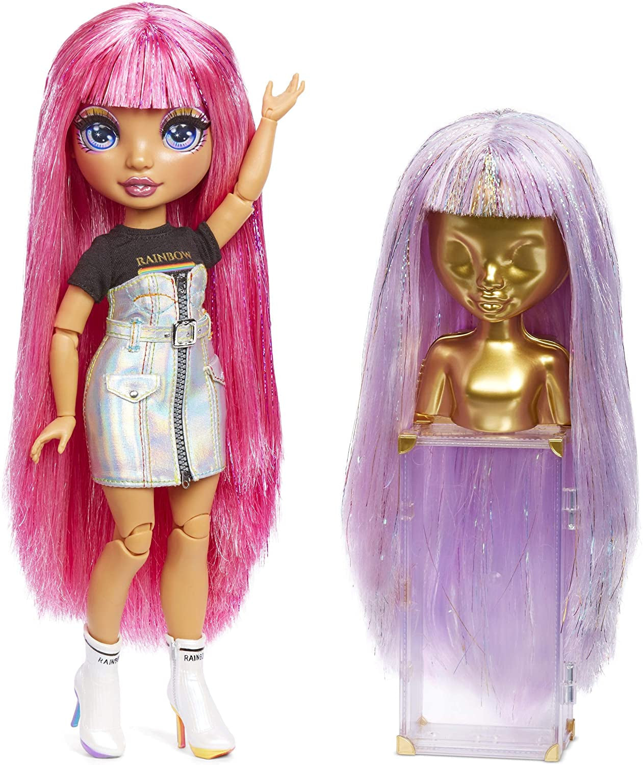 Rainbow High 571049 Fashion Studio - Bambola esclusiva con vestiti, accessori e 2 parrucche lucenti - Crea oltre 300 abiti!