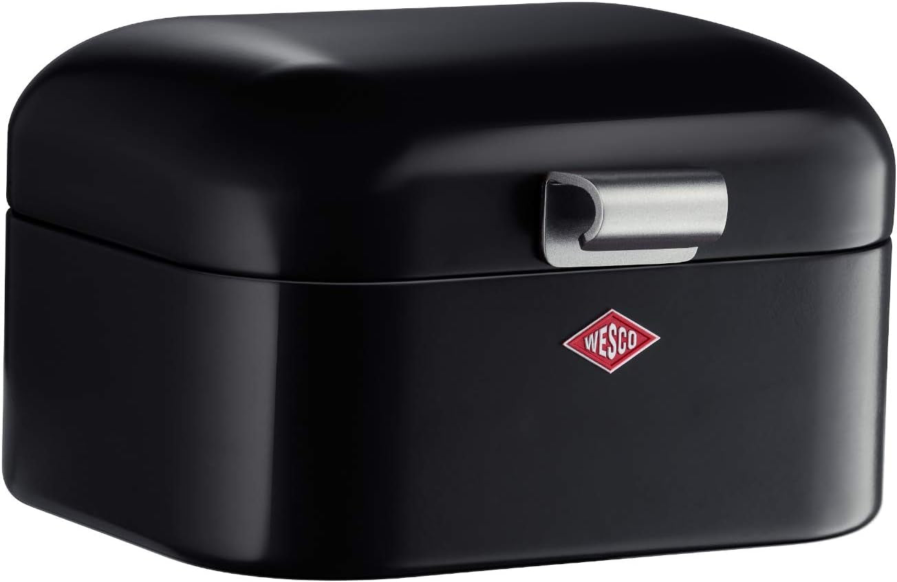 Wesco 235 001 Cestino per il pane Mini Grandy 17 x 18 x 12 cm (L/L/A) rosa, acciaio inossidabile Contenitori per alimenti Naty Shop Nero