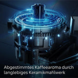 Macchina per caffè espresso completamente automatica Siemens EQ700, ampio schermo TFT a colori, 36 bevande calde e fredde, birra fredda, funzione 2 tazze, controllo app, sistema di pulizia automatico, acciaio inossidabile nero, TQ717D03
