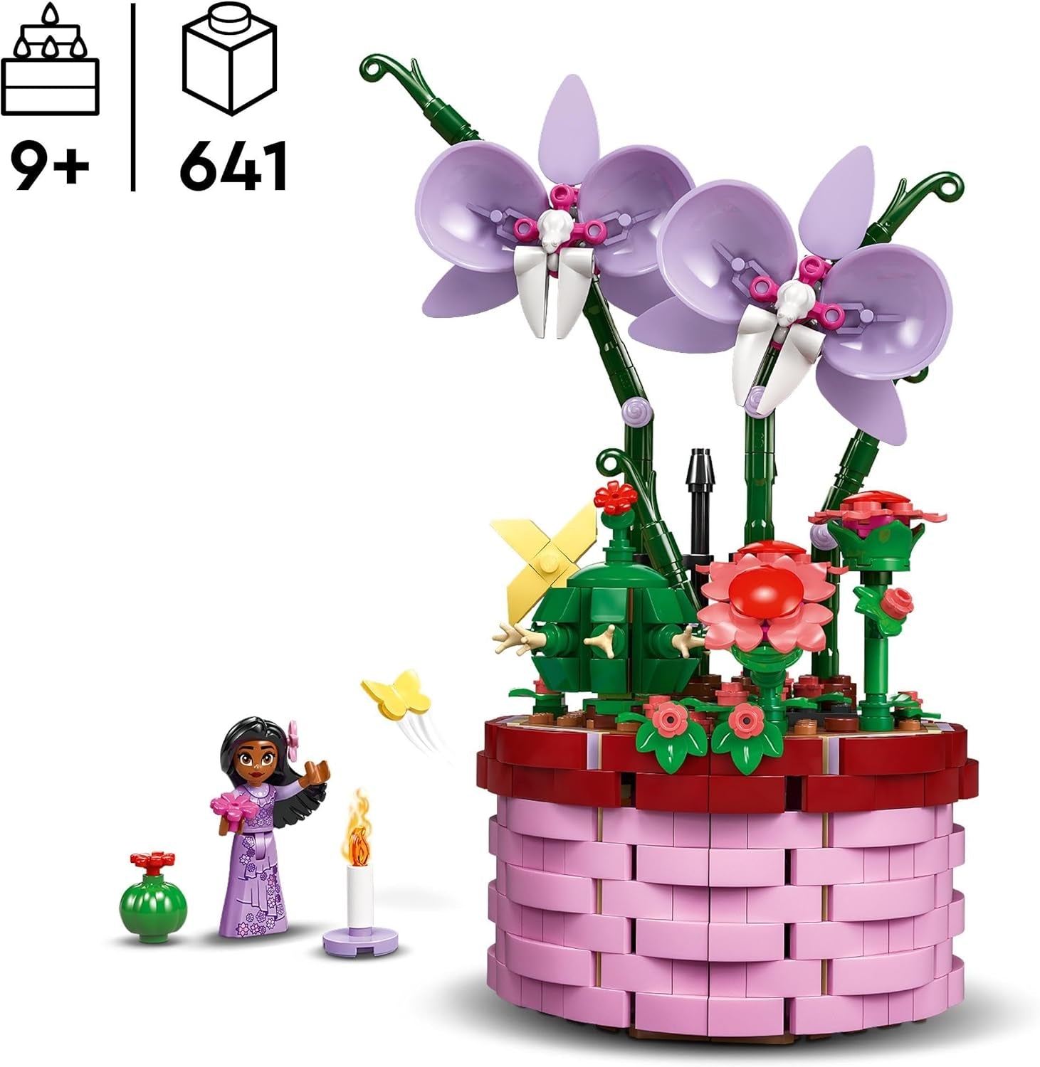 Vaso da fiori LEGO Ç€ Disney Encanto Isabella, set di orchidee giocattolo da costruire per bambini, set da costruzione decorativo con mini bambola del personaggio del film, idea regalo per ragazze e ragazzi a partire da 9 anni 43237 Set da costruzione Beuche den LEGO-Store