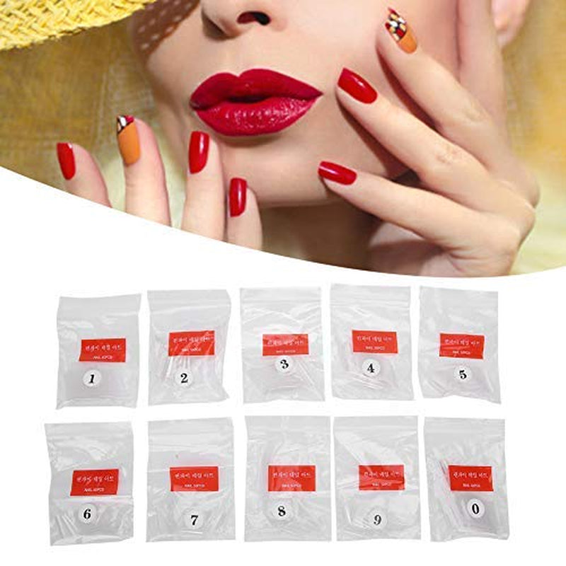500 punte per unghie finte, punte naturali per unghie artificiali francesi per manicure, L, unghie finte fai da te, gel UV ovale, accessori per unghie per donne e ragazze (colore naturale)