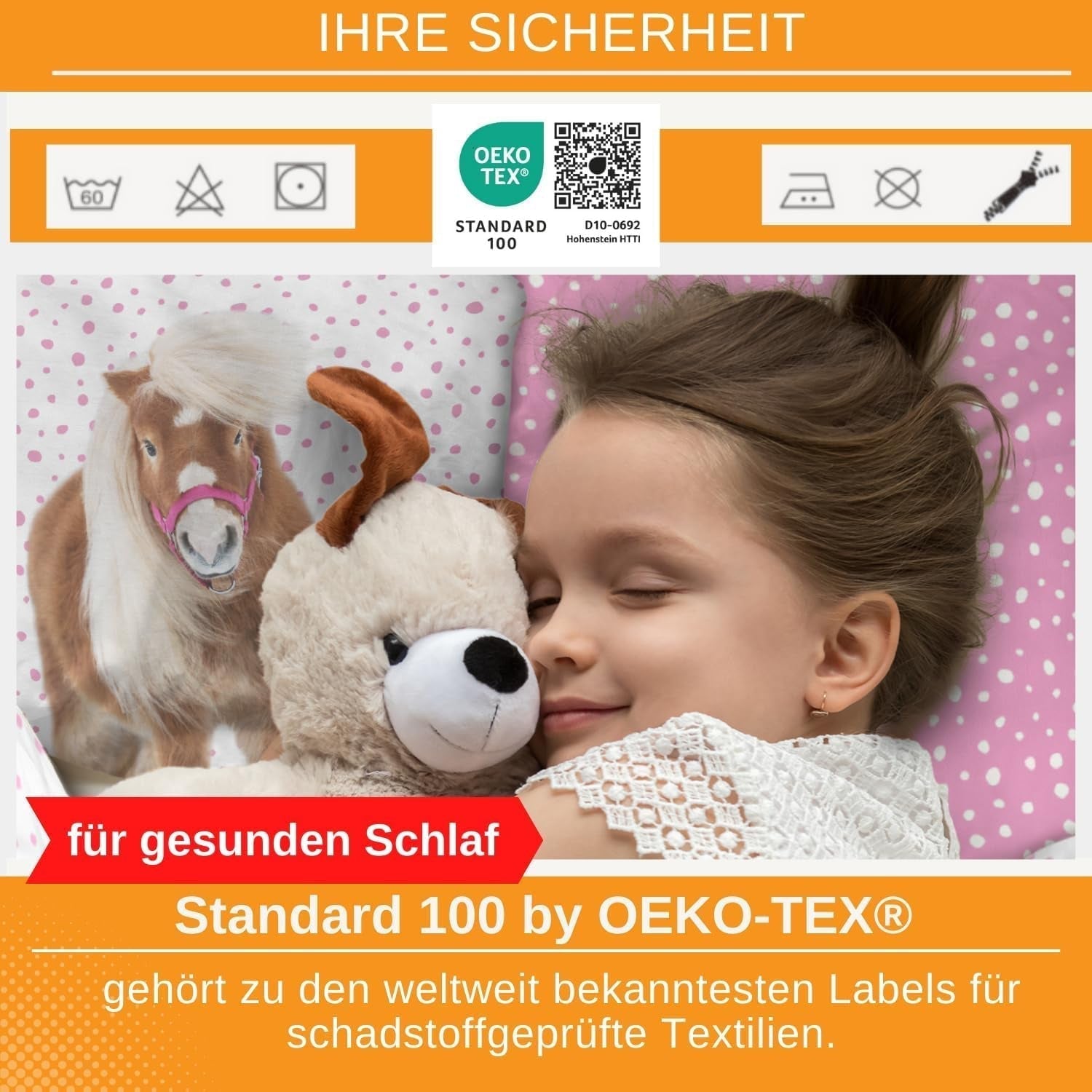 Aminata, biancheria da letto per bambini con pony Biancheria da letto - bambini Naty Shop