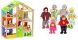 Hape E3401 Casa delle quattro stagioni, arredata e E3500 - Famiglia di bambole, pelle chiara