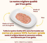 almo nature HFC Natural - Cibo umido per gatti - con pollo - Qualità umana, Senza glutine, Monoproteico - 55g, conf. da 6