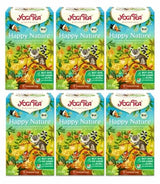 Yogi Tea - Happy Nature, Buy One and Do Good, tisana ayurvedica biologica alle erbe, mango, mandarino, miscela di vaniglia, confezione da 6 tè Yogi, 6x17 bustine di tè (102 bustine di tè in totale)