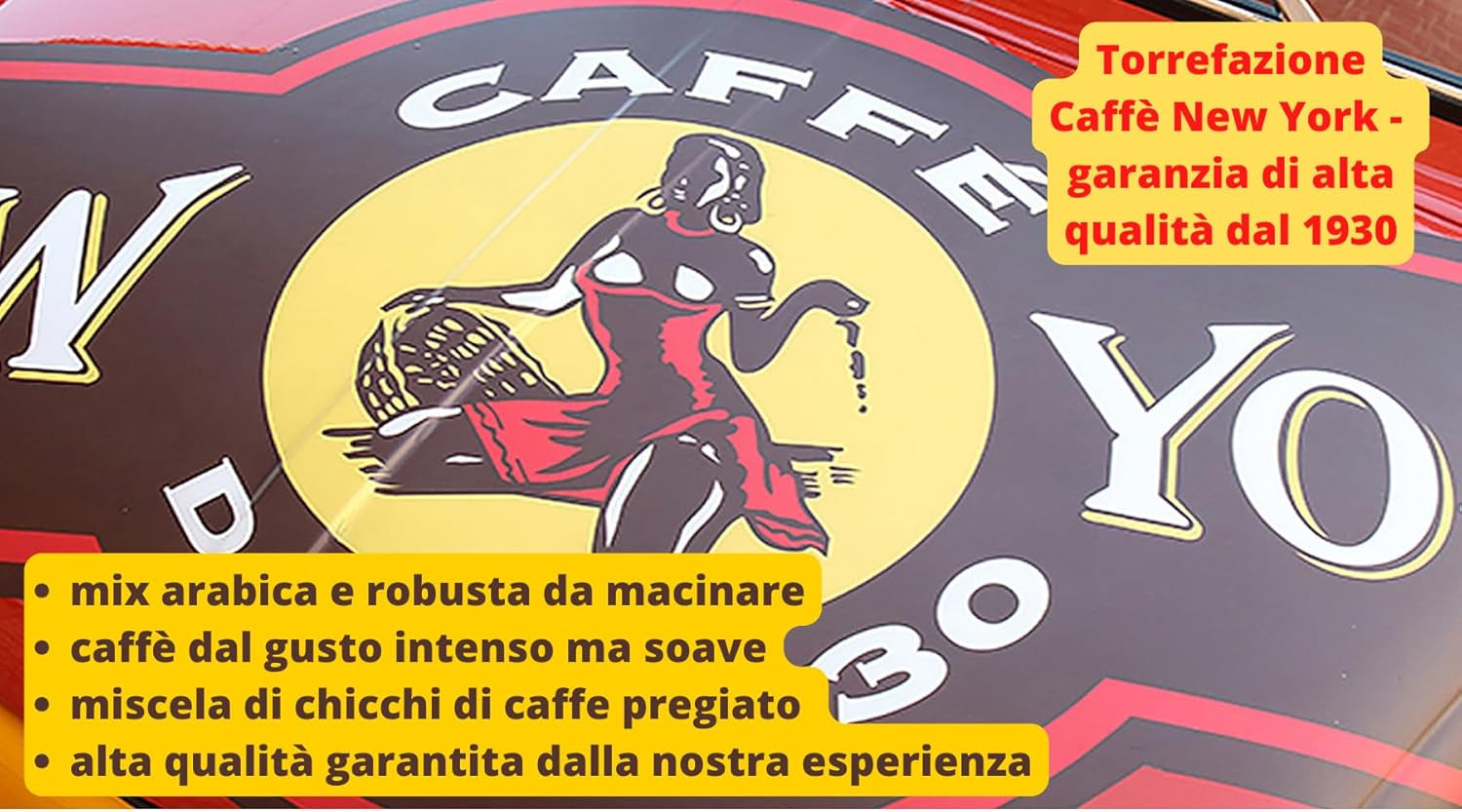 Caffè New York - XXXX - Caffè in grani interi - 1000g
