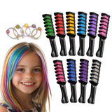 Magicat Set Gessetti per Capelli per Bambine I 10 Colori Lavabili e 5 Elastici per Capelli I Regalo per Bambine dai 4 ai 10 Anni I Regalo Creativo per la Festa di Compleanno dei Bambini 2025 I Tinture per Capelli Sicure e Colorate Naty Shop 200 G (1 Confezione)