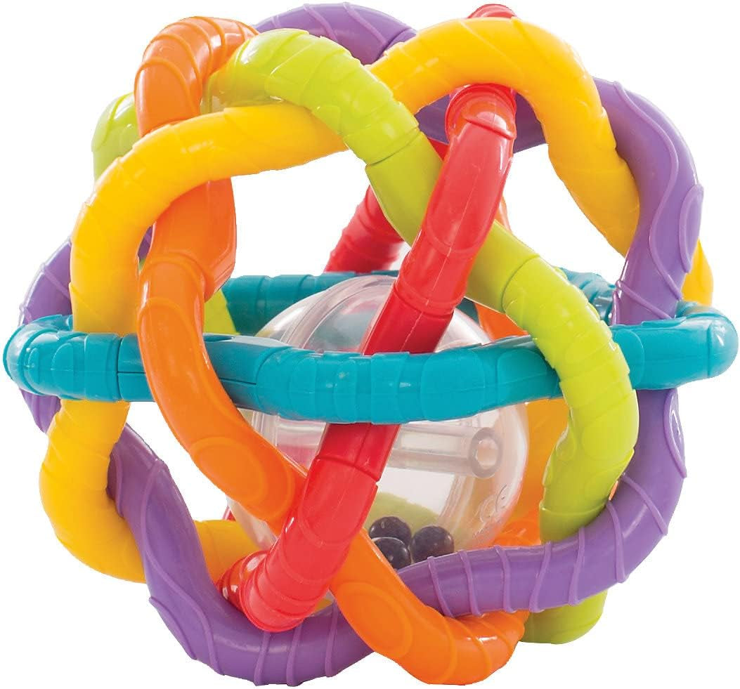 Playgro palla a sonagli per bambini - palla a sonagli per bambini - palla a sonagli per bambini - palla a sonagli - abilità motorie - giocattolo per bambini - abilità motorie per bambini - giocattoli colorati Bebe Naty Shop Bendy Ball